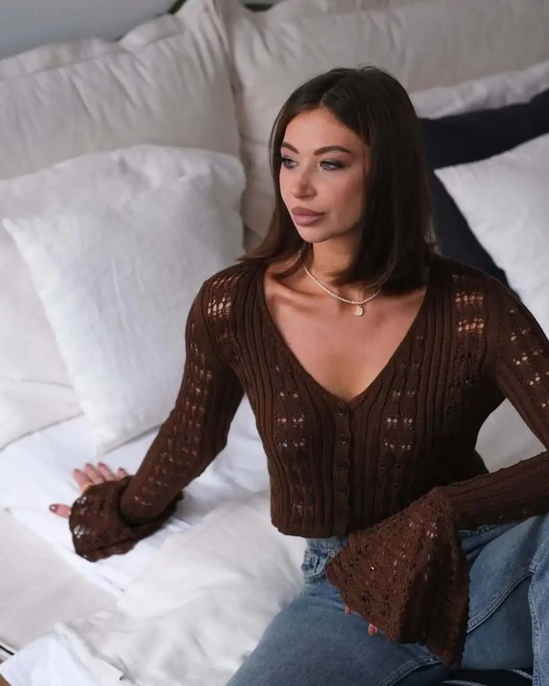 Ivana Hollow Out Knitted Cardigan - Image 18