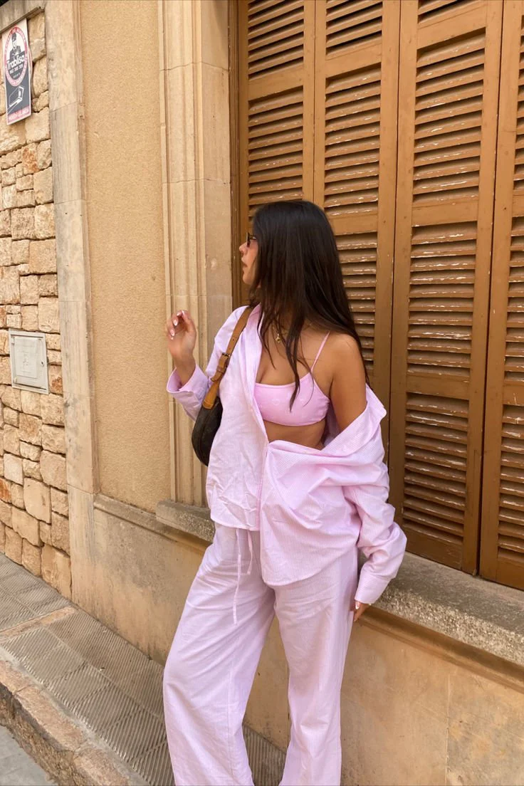 Ivanna Loose Blouse Wide Leg Pants Set