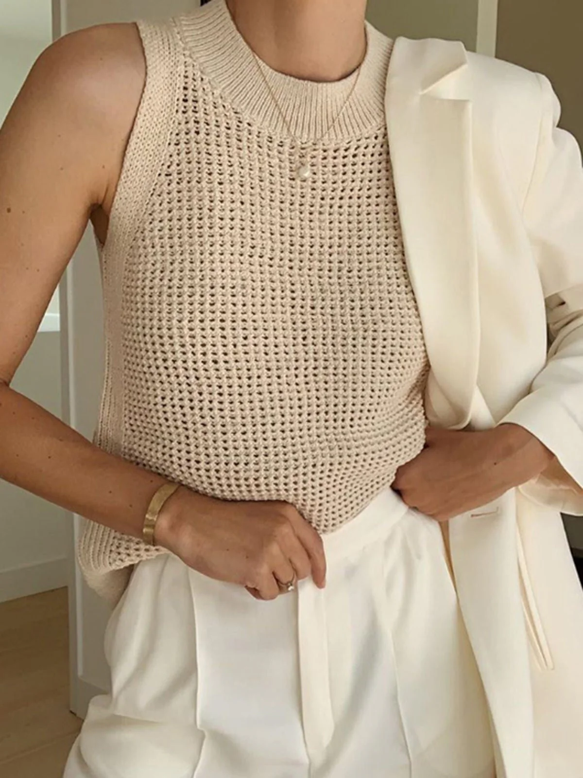 Jamilla Hollow Knit Tank Top