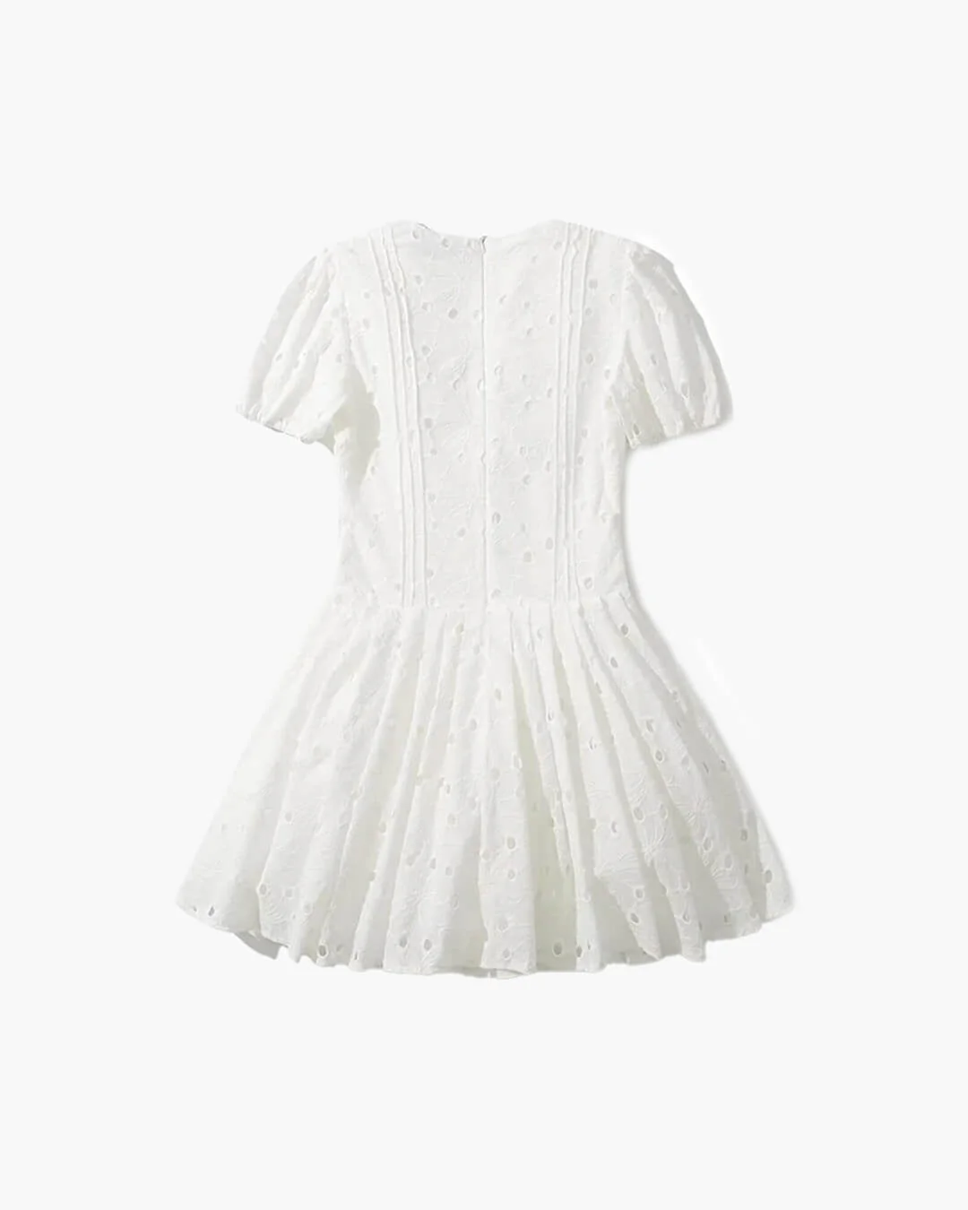 Jane Puff Sleeve Embroidered Mini Dress - Image 5