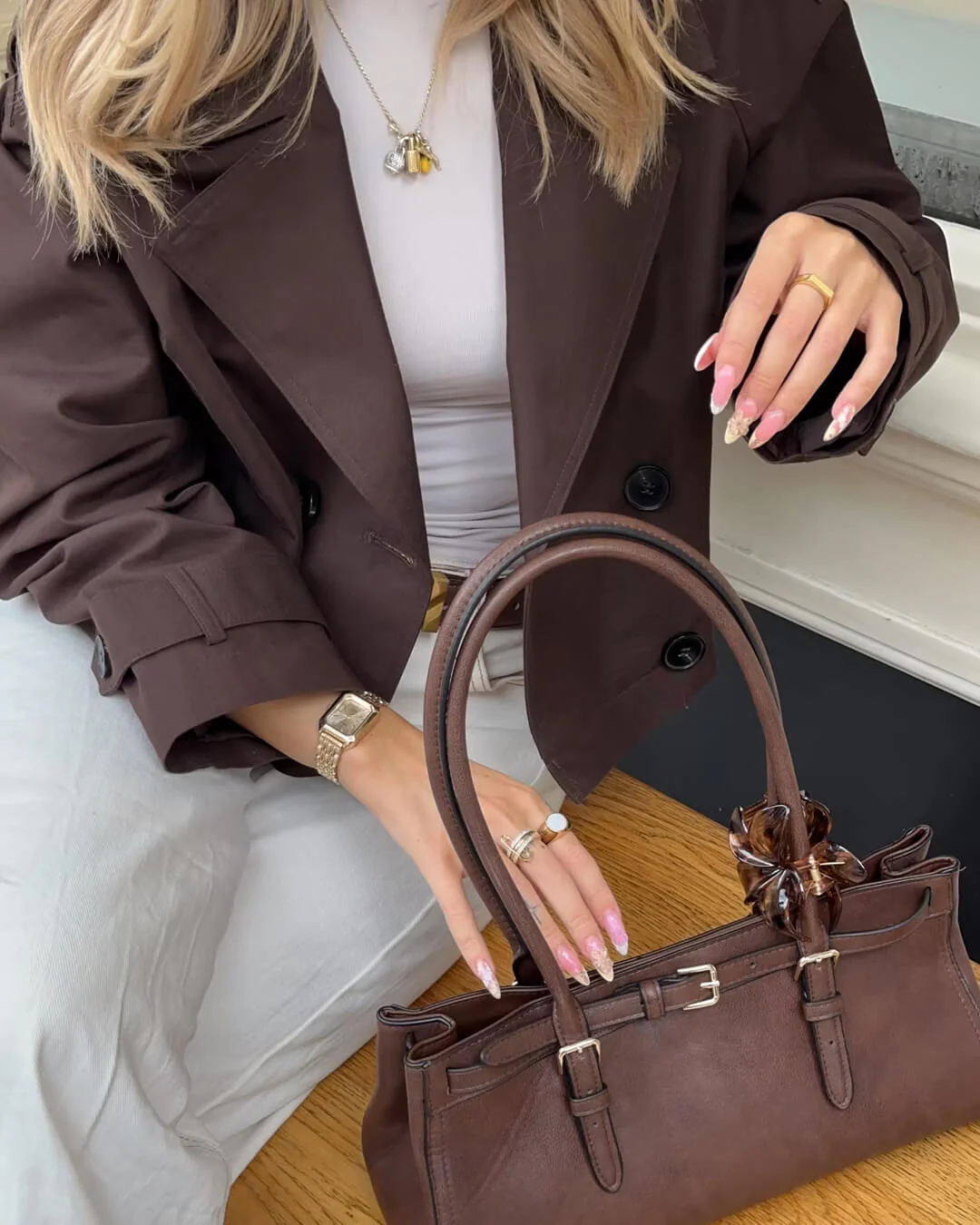 Janice Cropped Trench Coat - Image 9