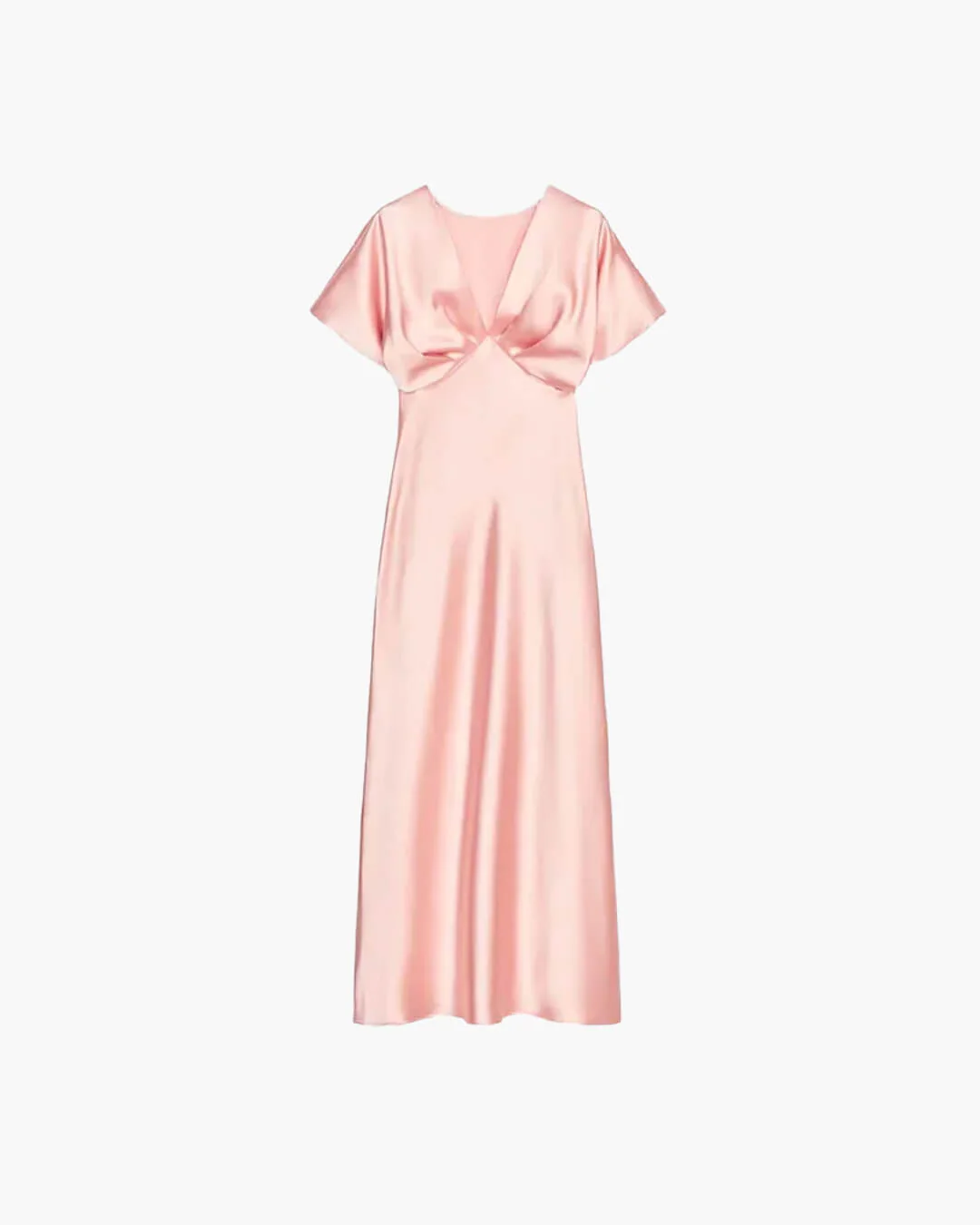 Janna V Neck Satin Midi Dress - Image 10