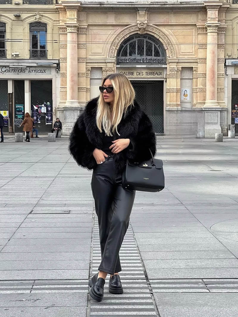 Jenna Faux Fur Coat - Image 8