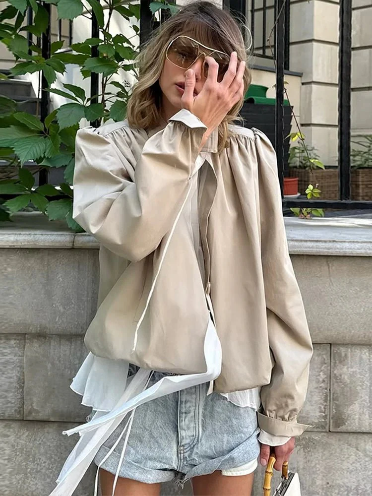 Jenna Loose Fit Pleated Jacket - Image 2