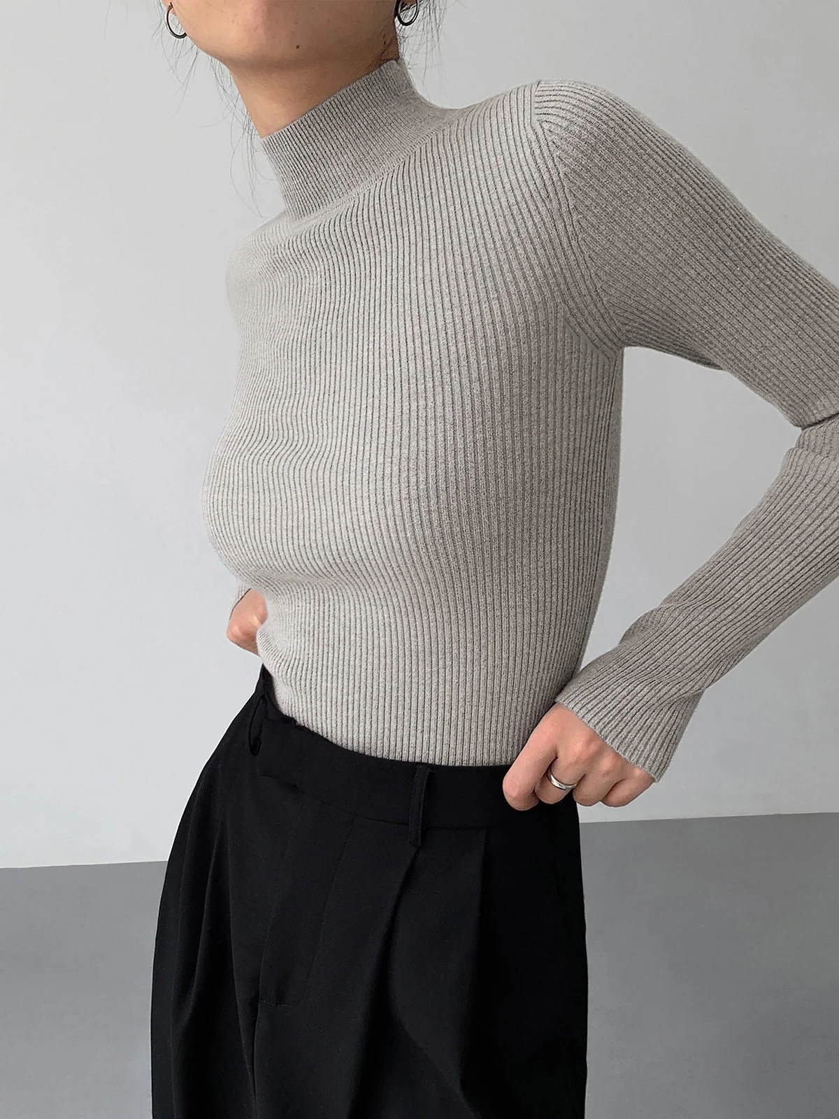 Jessa Rib Knit Long Sleeve Shirt - Image 6