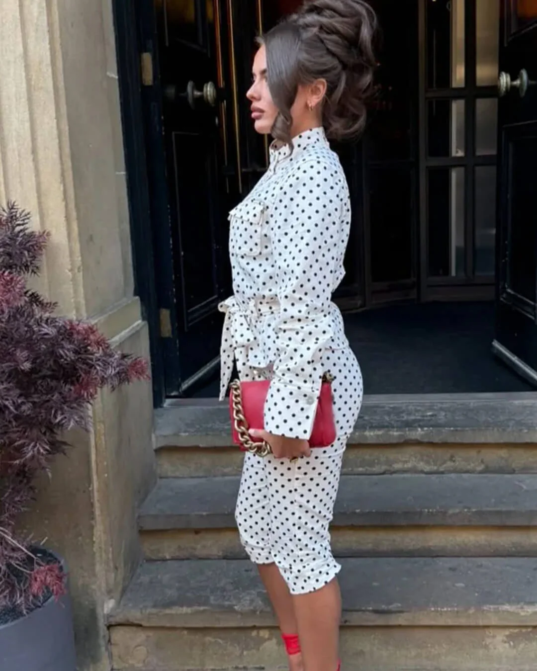 Jia Polka Dot High-Waist Trouser Set - Image 2