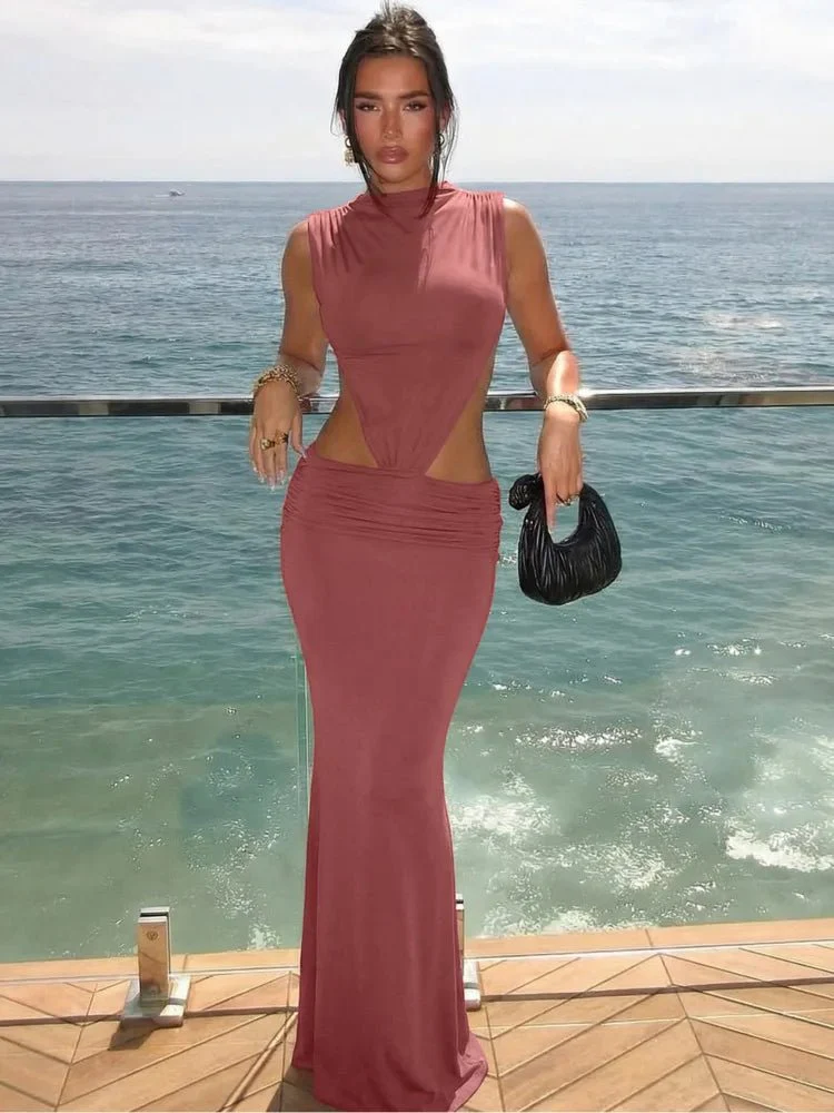 Jianna Cut Out Backless Maxi Dress - Image 3
