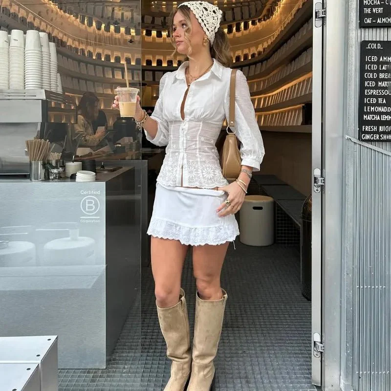 Jillian Long Sleeve Cinched Waist Top - Image 3