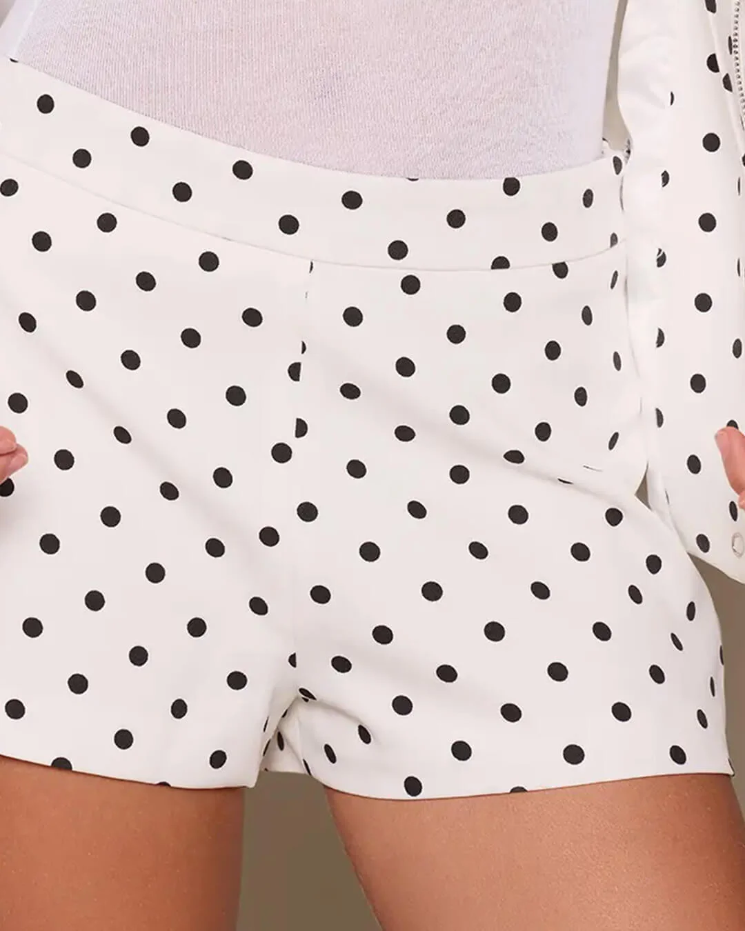 Jillian Polka Dot Mid-Rise Shorts - Image 5