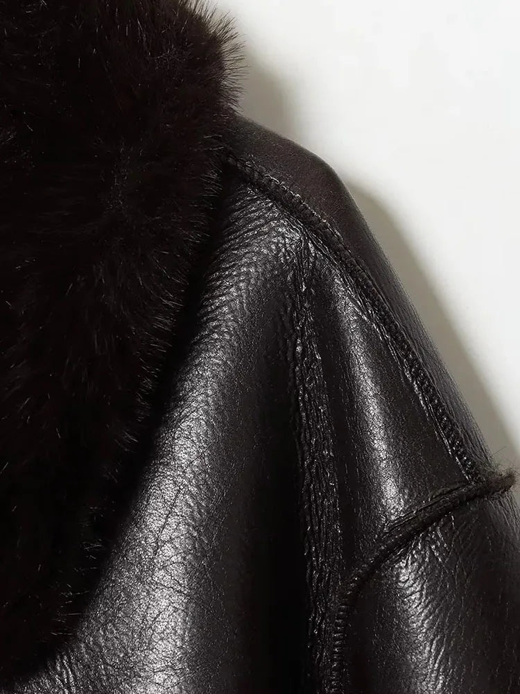 Joana Reversible Faux fur Leather Jacket - Image 8