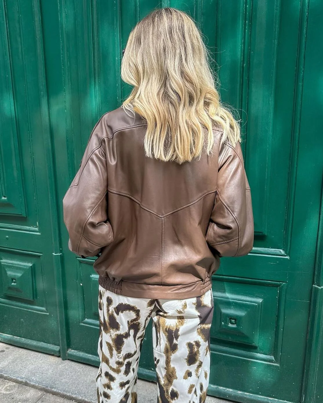 Joyce Asymmetrical Zip Faux Leather Jacket - Image 8