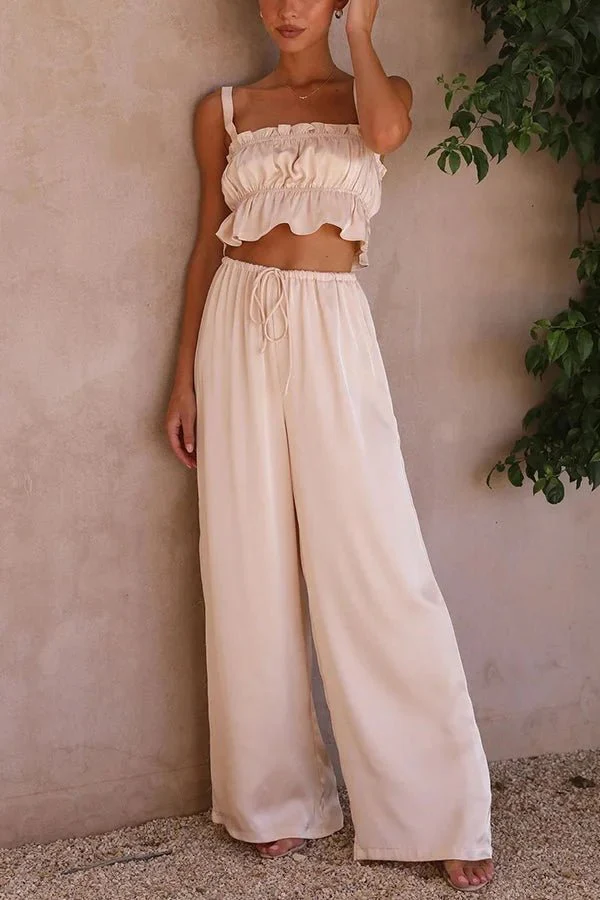 Julianne Ruffle Top Elastic Waist Pants Set - Image 16