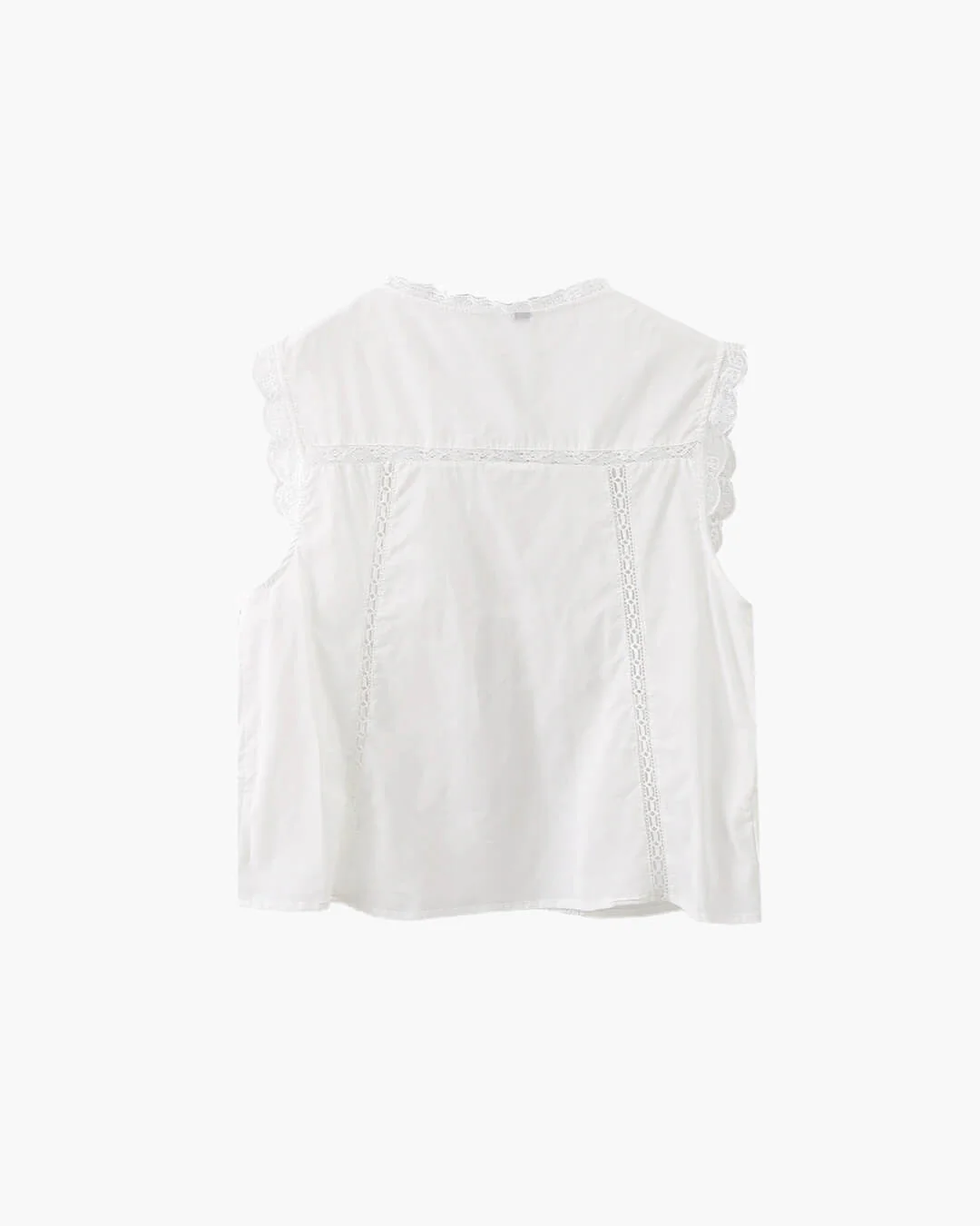 Juvie Embroidered Lace Trim Blouse - Image 7