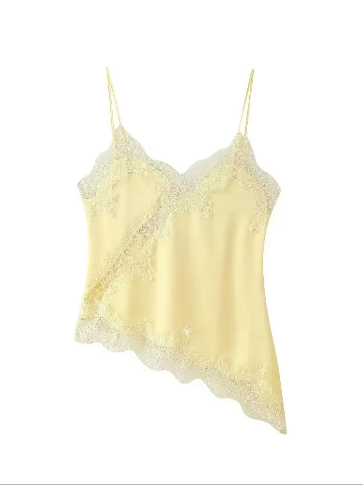 Kara Asymmetric Satin Cami Top - Image 11