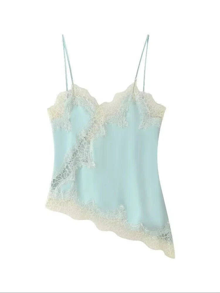 Kara Asymmetric Satin Cami Top - Image 12