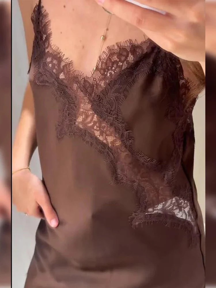 Kara Asymmetric Satin Mini Dress - Image 6
