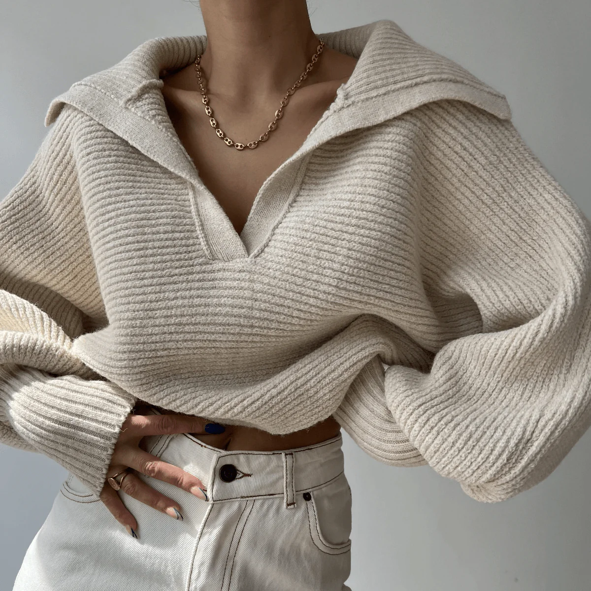 Kath Oversized Knit Sweater - Image 2