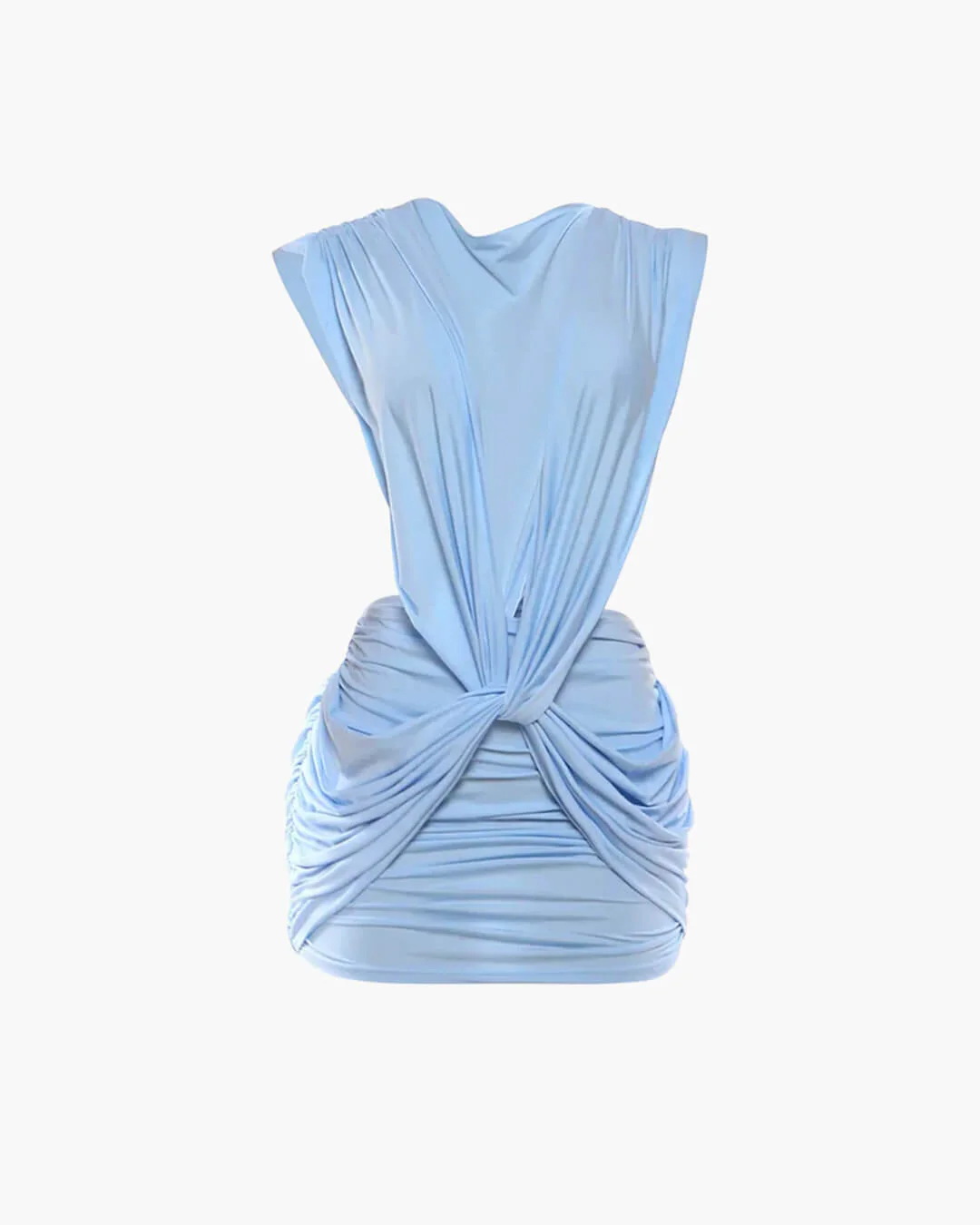 Kaylie Plunged Neck Mini Dress - Image 7