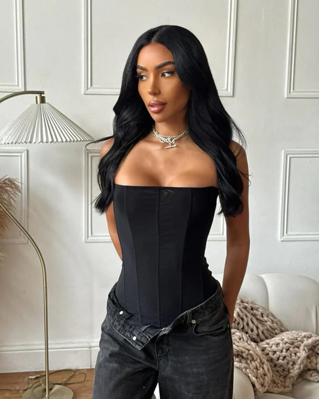 Kelly Satin Corset Top - Image 4