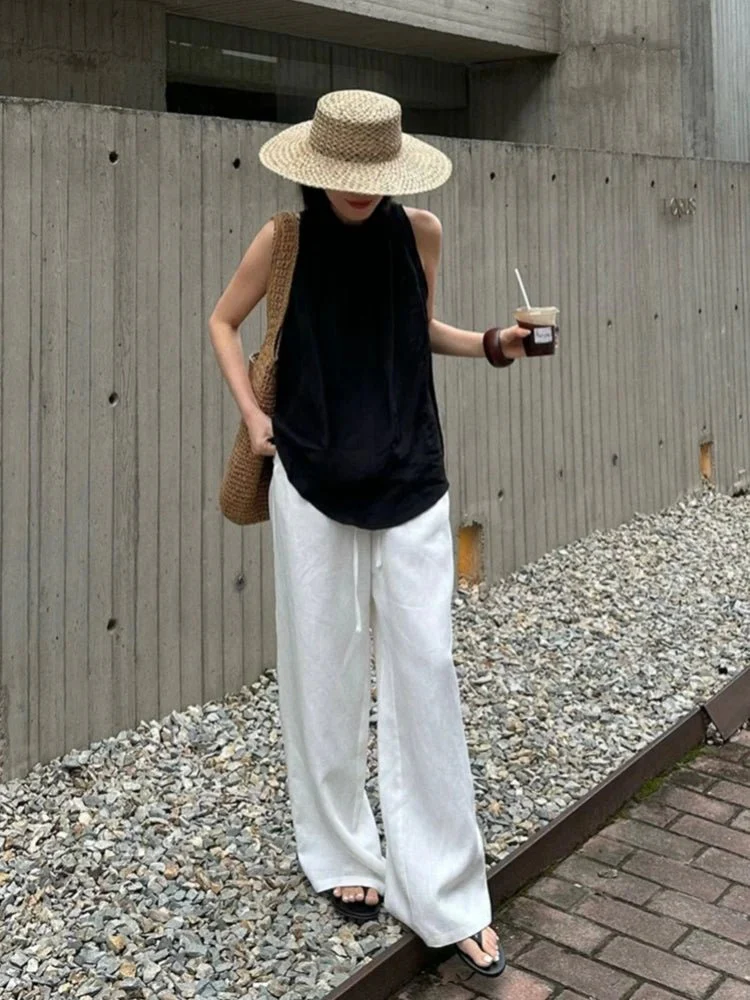 Kendall Wide Leg Linen Pants - Image 4