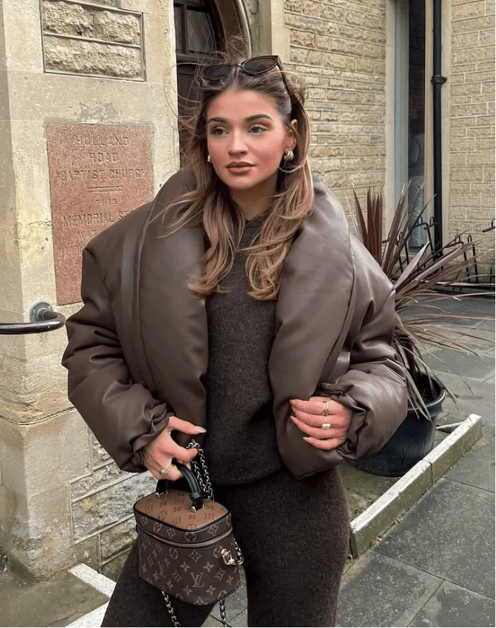 Lara Lapel Leather Jacket - Image 2