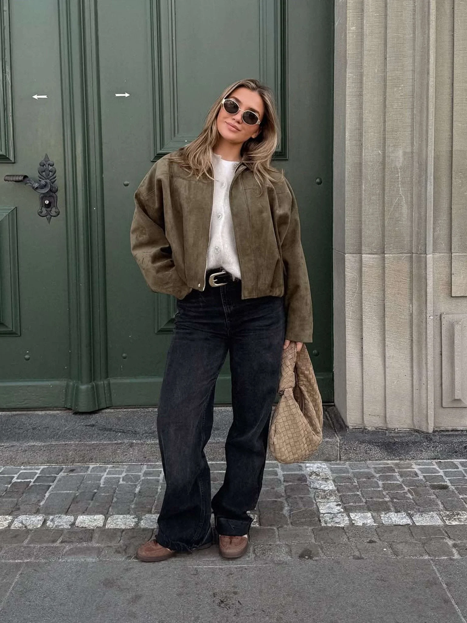 Lara Suede Bomber Jacket - Image 3