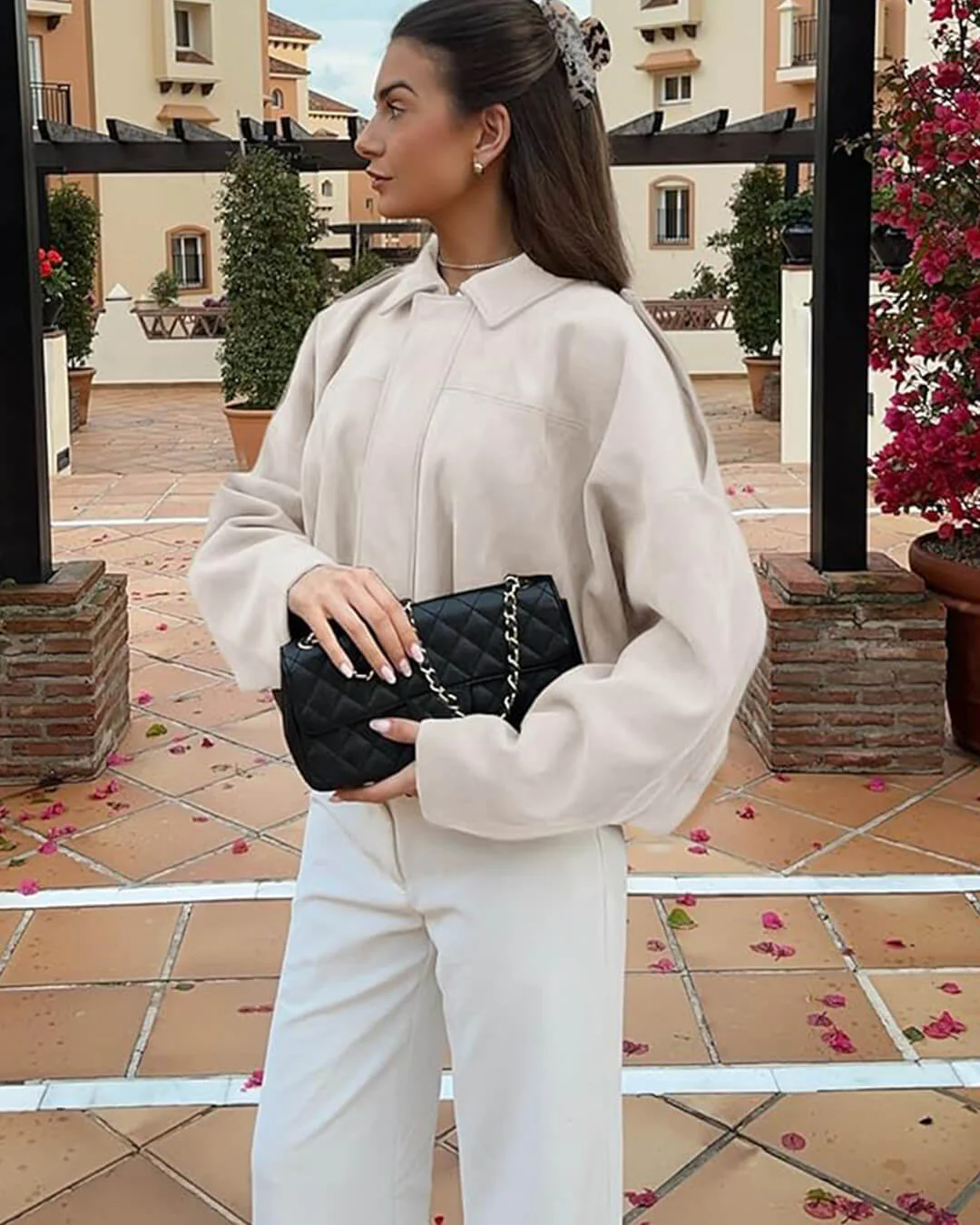 Lara Suede Bomber Jacket - Image 8