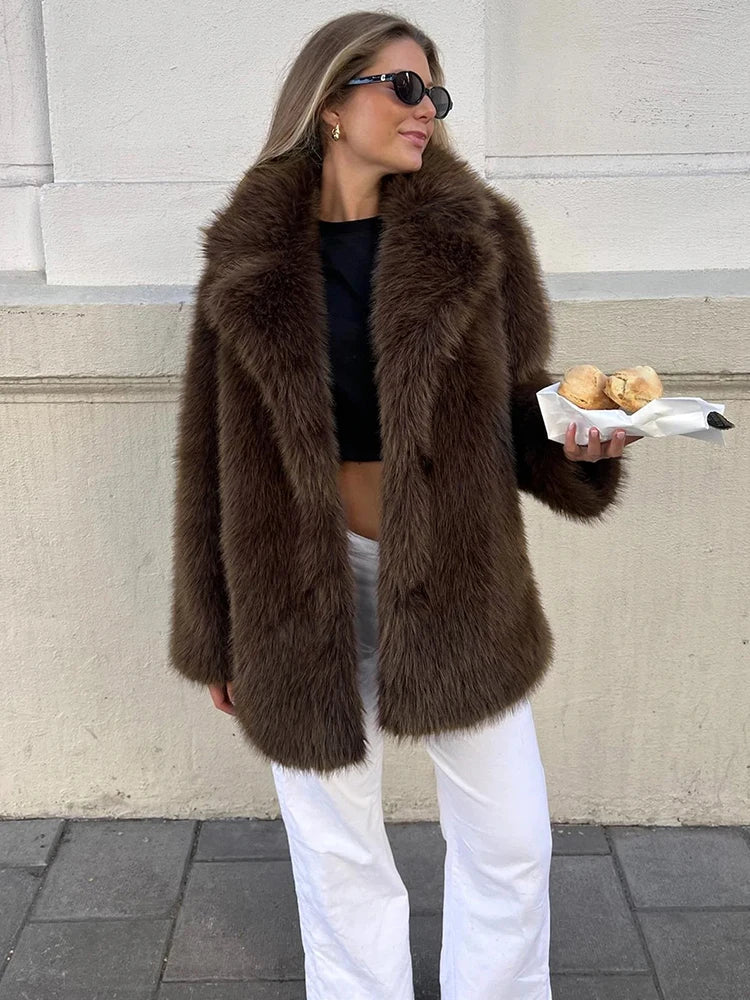 Lena Oversized Faux Fur Coat