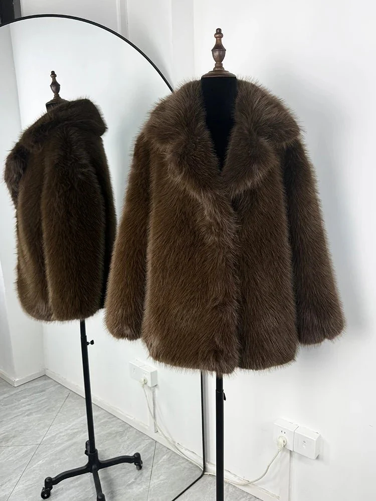 Lena Oversized Faux Fur Coat - Image 7
