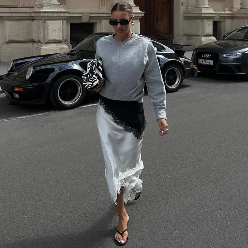 Leslie Asymmetric Midi Skirt - Image 3