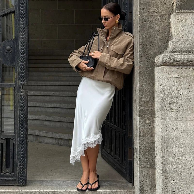 Leslie Asymmetric Midi Skirt - Image 6