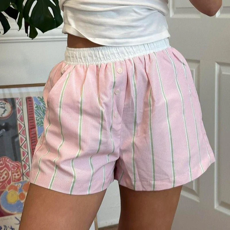 Liesel Striped Poplin Boxer Shorts - Image 3