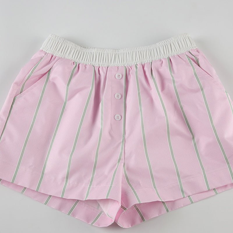 Liesel Striped Poplin Boxer Shorts - Image 4