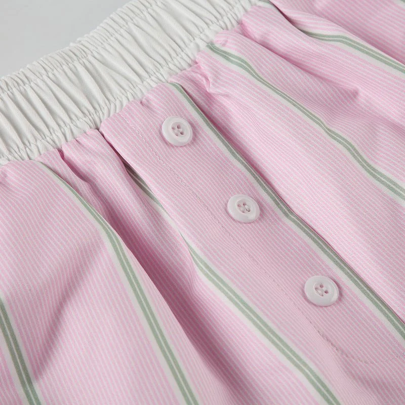 Liesel Striped Poplin Boxer Shorts - Image 5