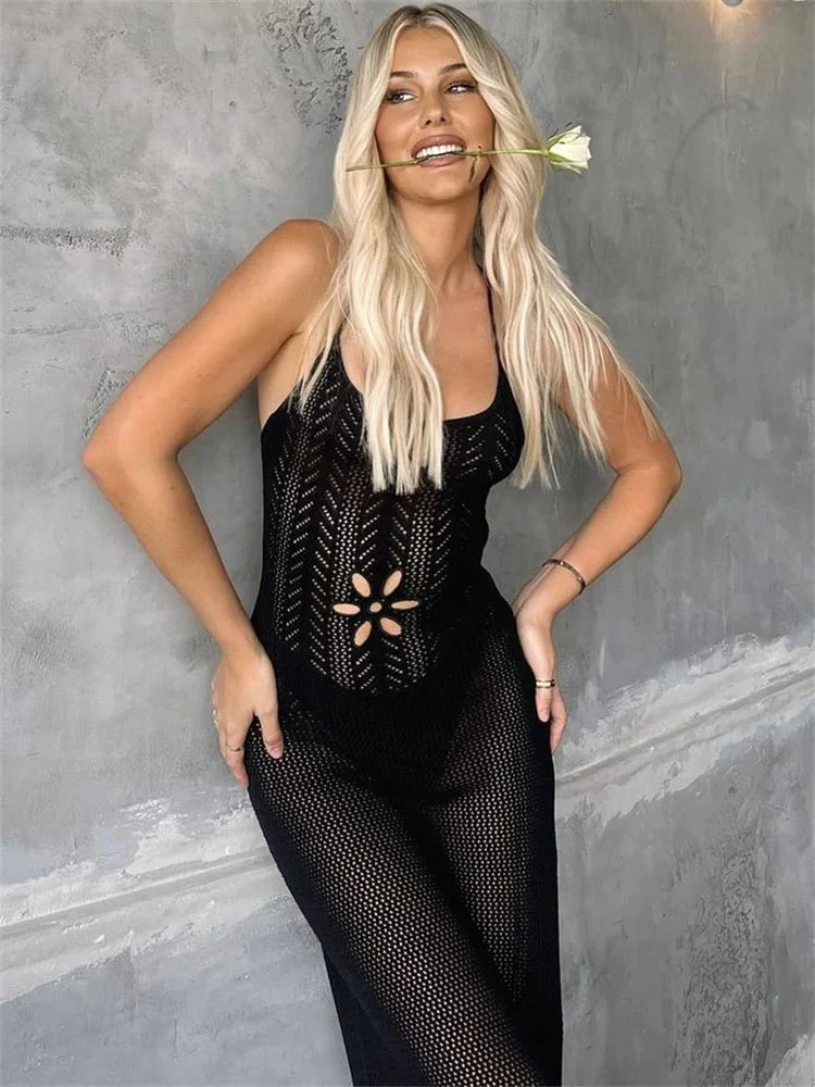 Lilith Hollow Knit Maxi Dress - Image 4