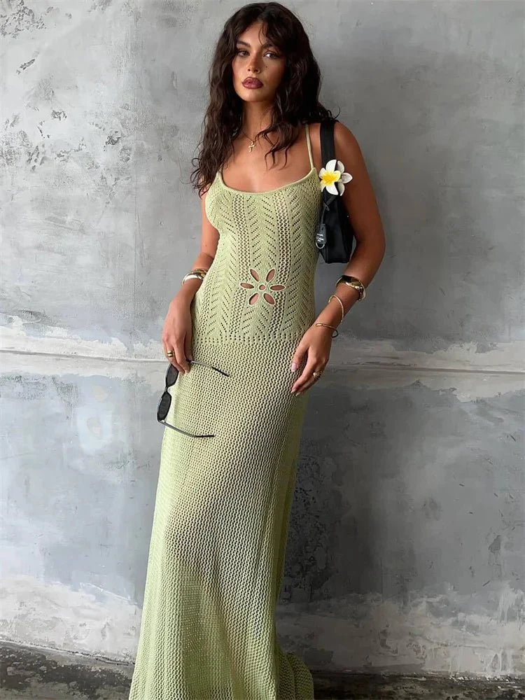 Lilith Hollow Knit Maxi Dress - Image 6