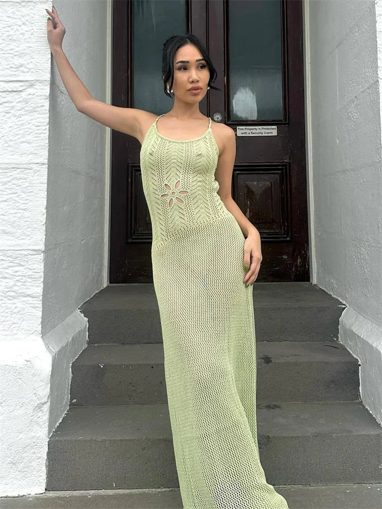 Lilith Hollow Knit Maxi Dress - Image 7
