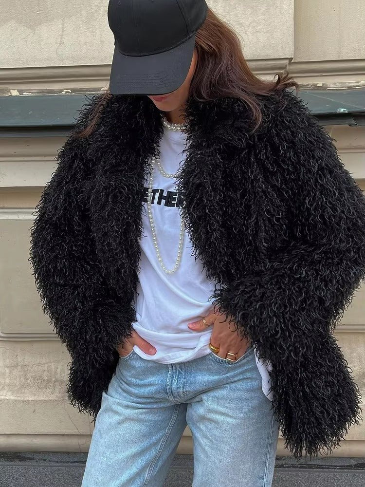 Liza Fuzzy Faux Fur Coat - Image 14