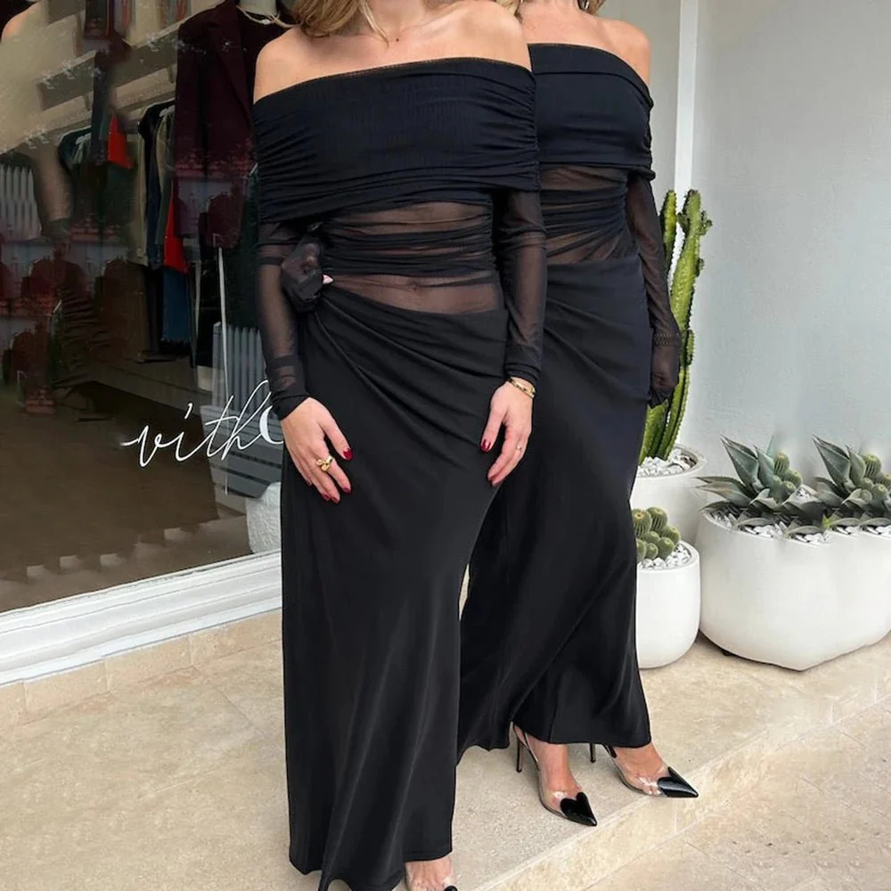 Lizy Long Sleeve Mesh Maxi Dress - Image 4