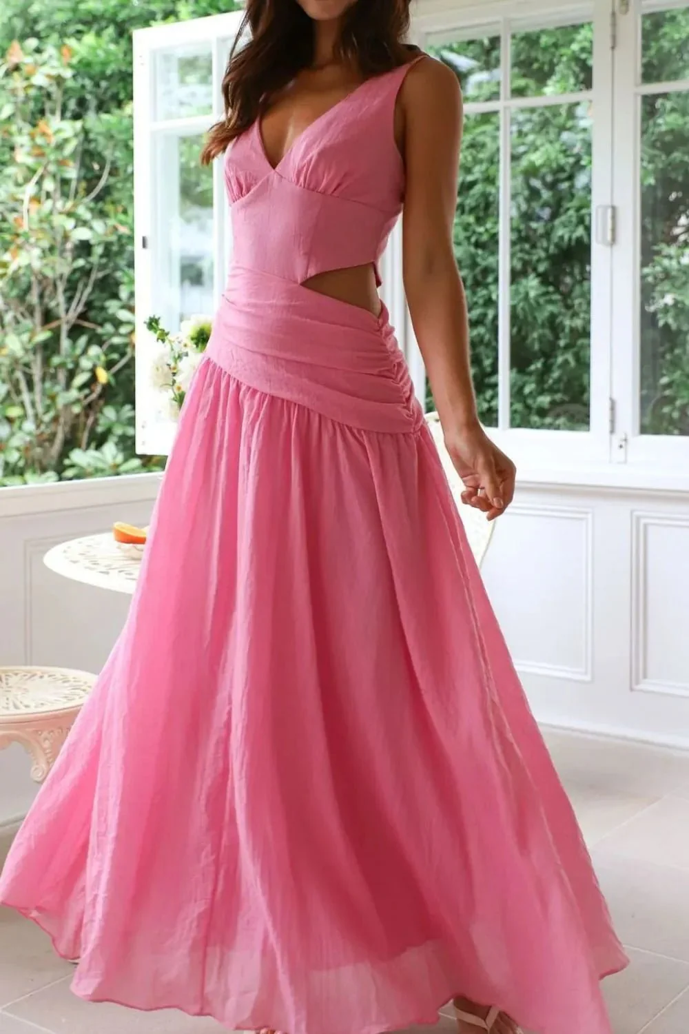 Lolita Cut-Out Ruched Maxi Dress - Image 4