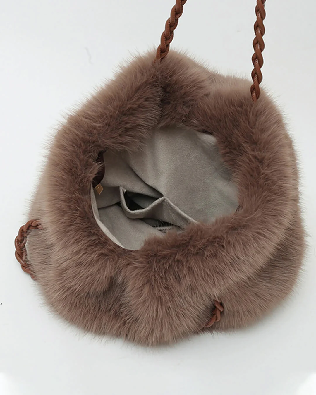 Loreen Faux Fur Tote Bag - Image 6