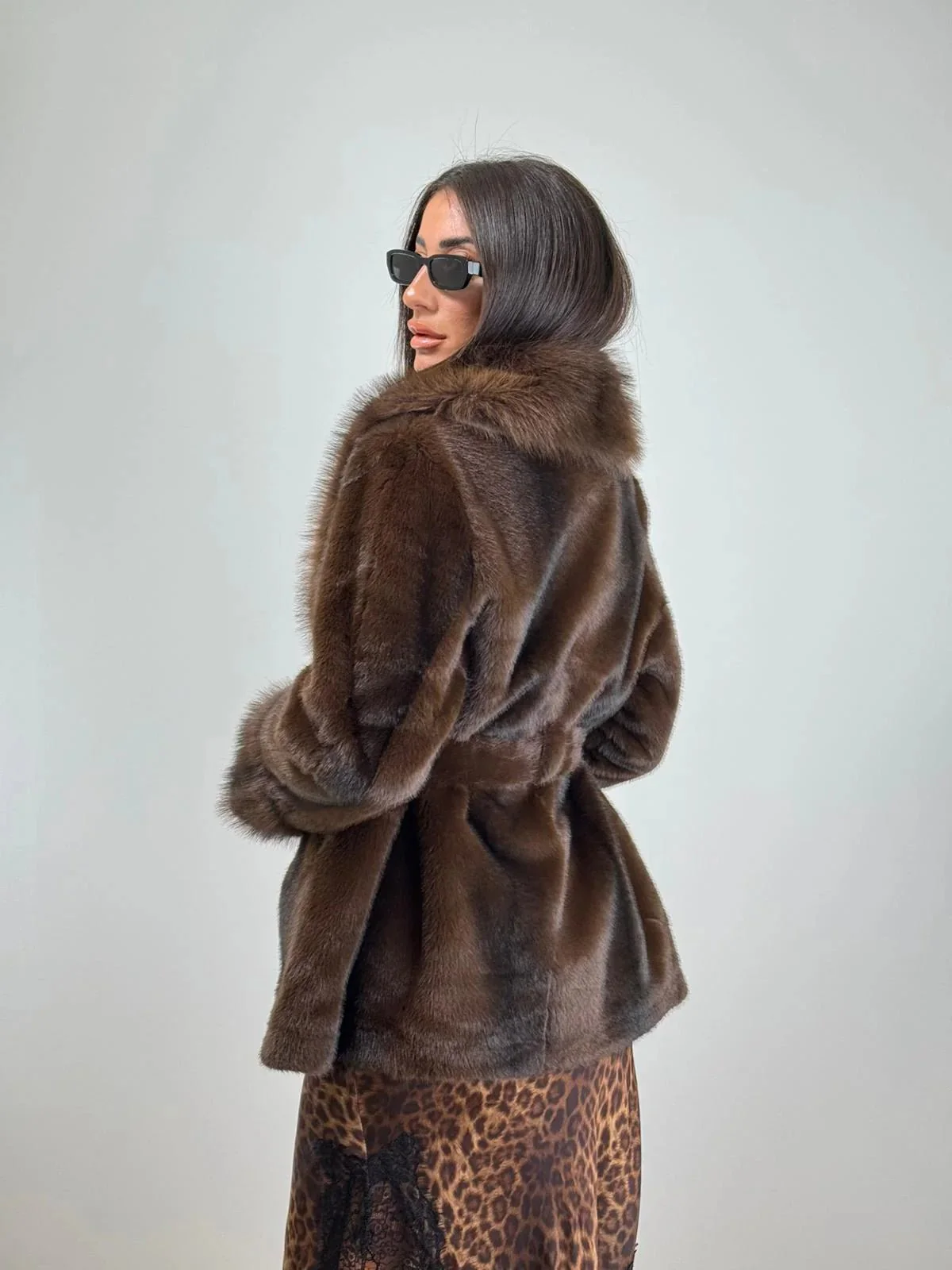 Louise Faux Fur Coat - Image 8