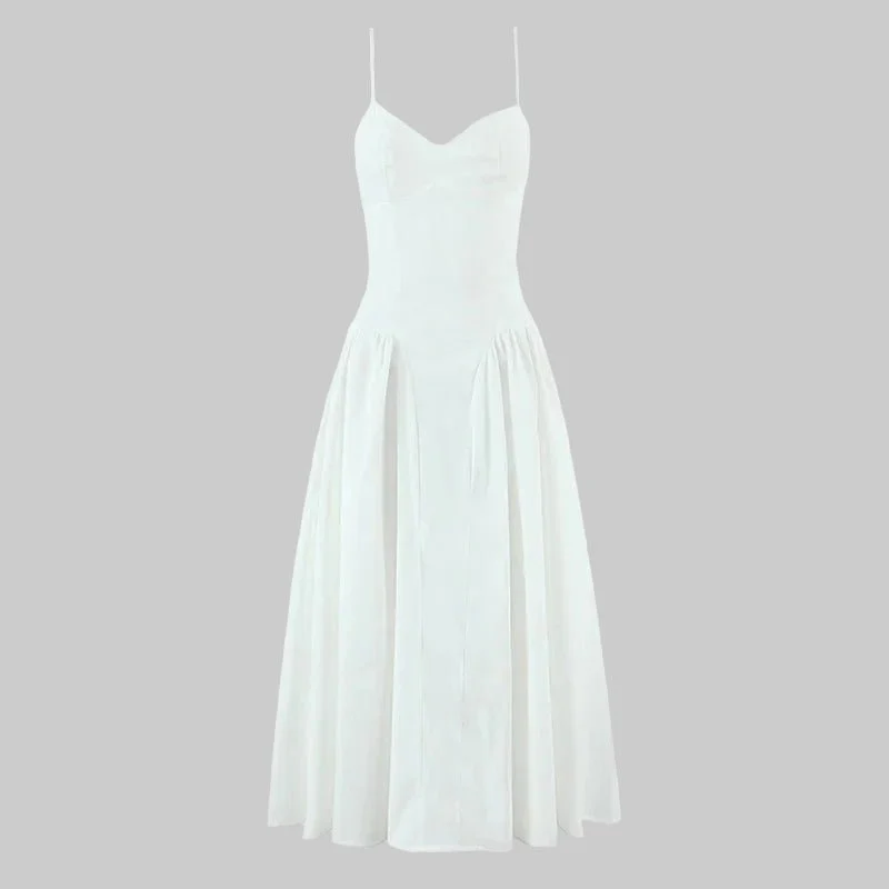 Luciana Bodice Spaghetti Strap Midi Dress - Image 3