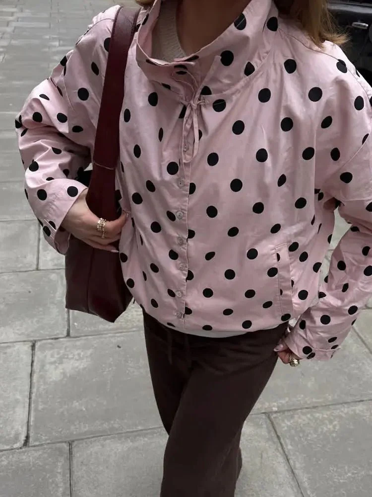 Margaret Drawstring Polka Dot Jacket - Image 4