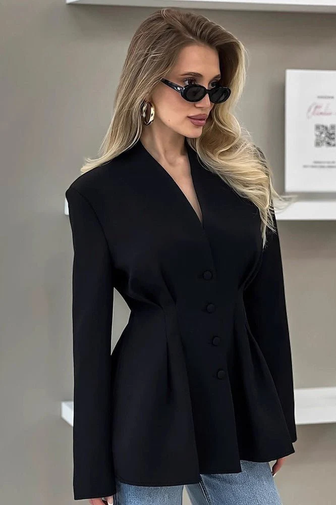 Margarita Pleated Blazer - Image 3
