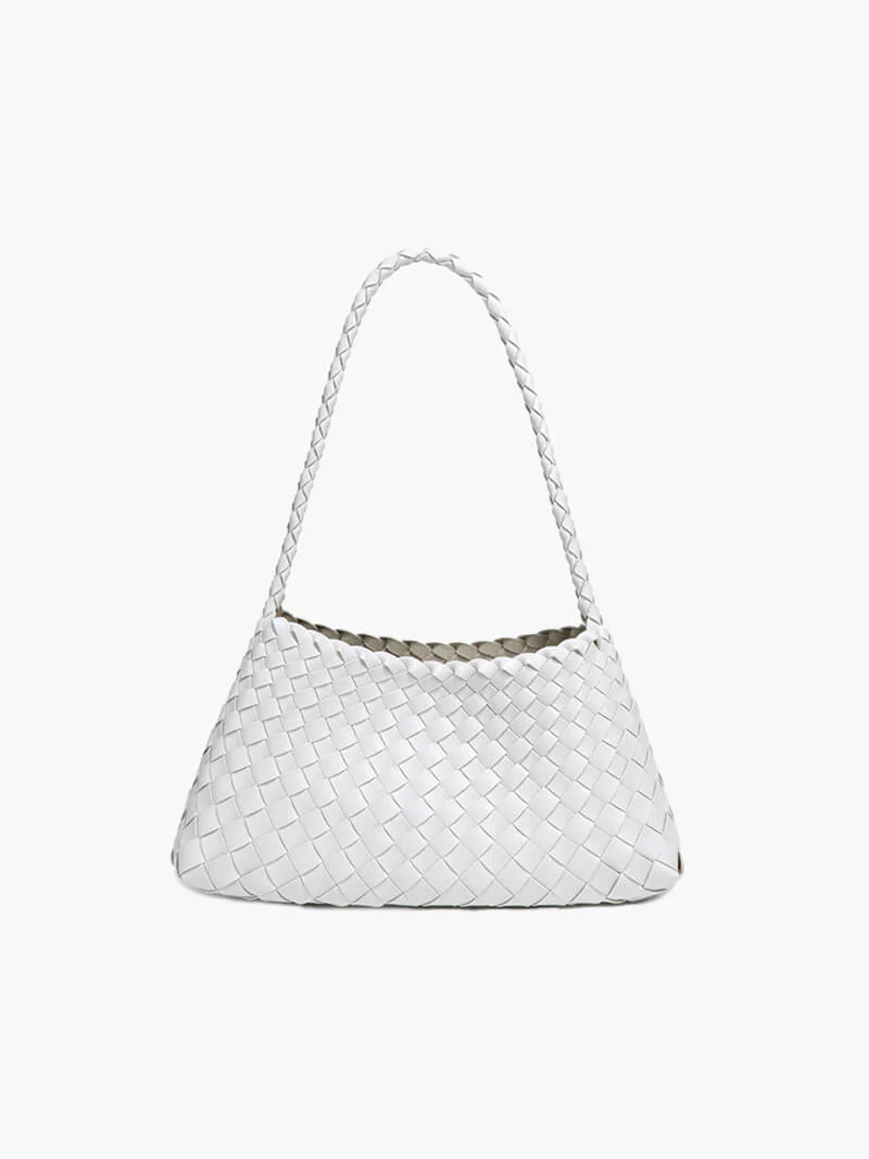 Marissa Vegan Leather Woven Bag Small - Image 7