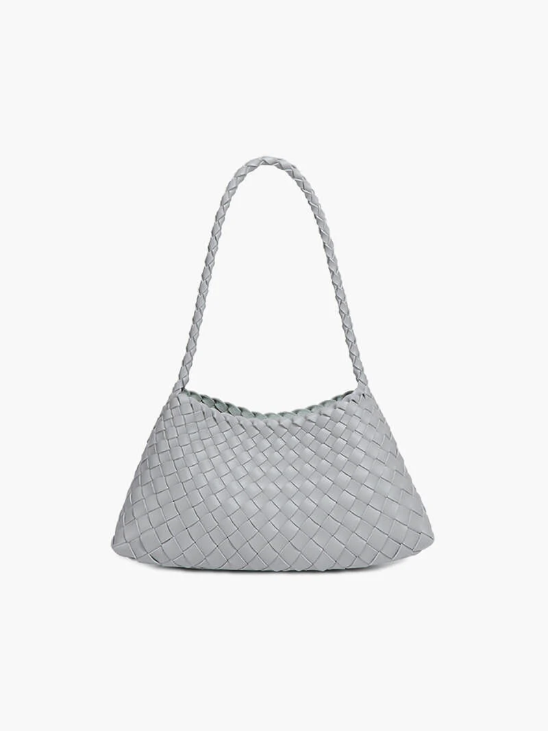 Marissa Vegan Leather Woven Bag Small - Image 8