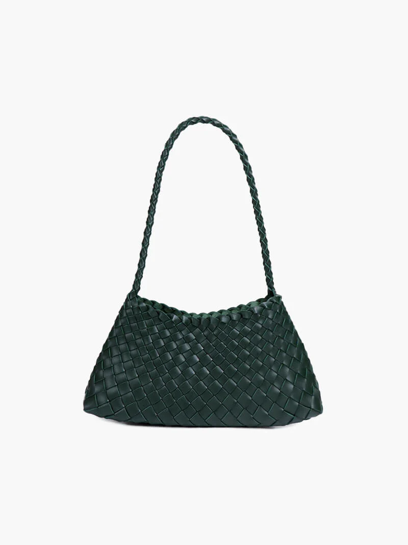 Marissa Vegan Leather Woven Bag Small - Image 9