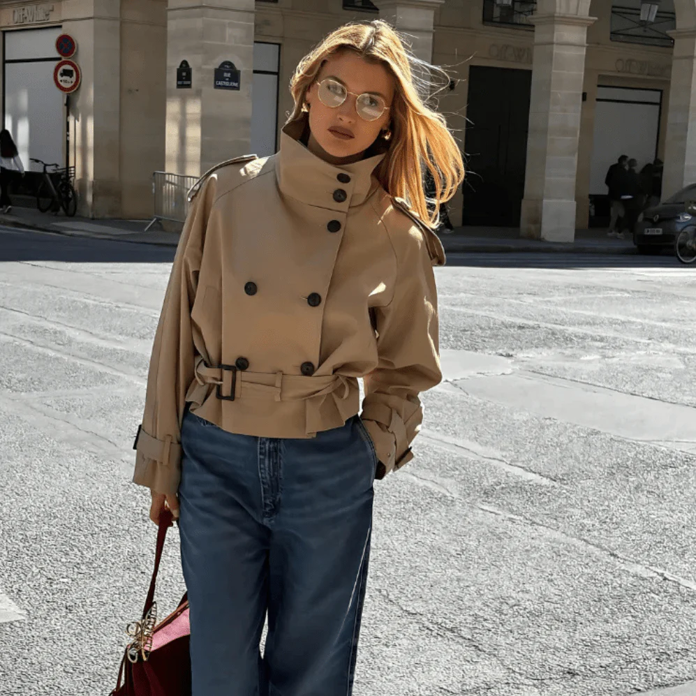 Marlene Cropped Trench Coat - Image 4