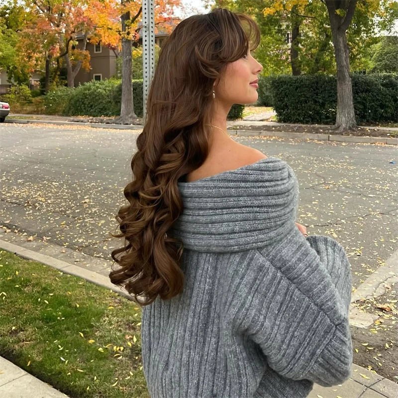 Maya Off-Shoulder Knit Sweater - Image 12
